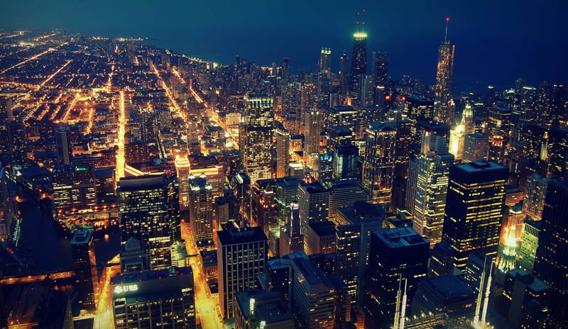 Chicago night view