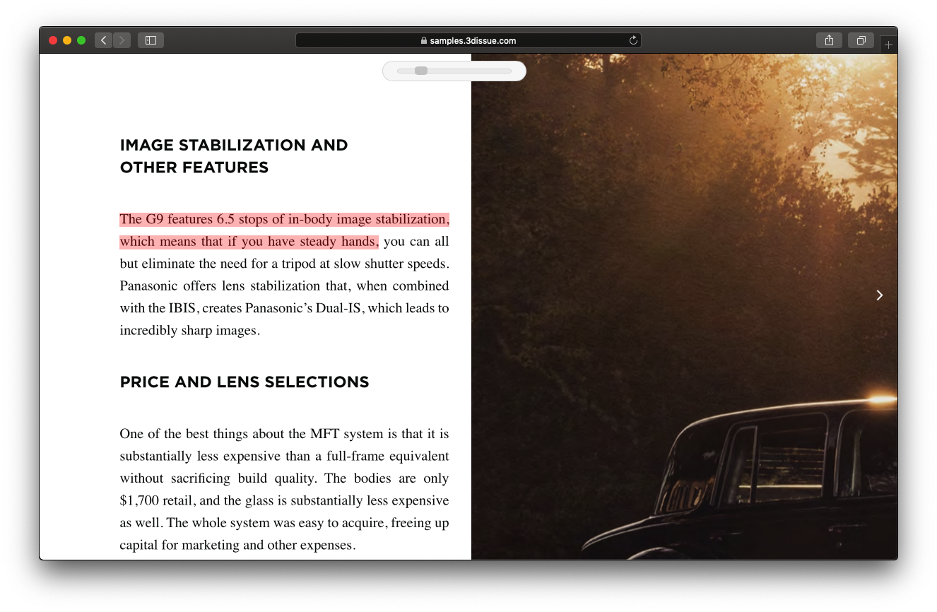 Text selection comes to Flipbooks
